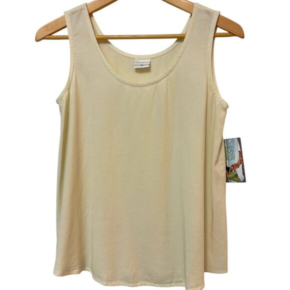 Click CMC Tops - NWT Click CMC Tank Top Size Small Cream Made in USA New